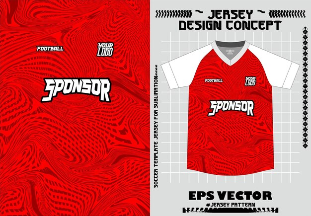 Maqueta de camiseta para el fútbol de sublimación