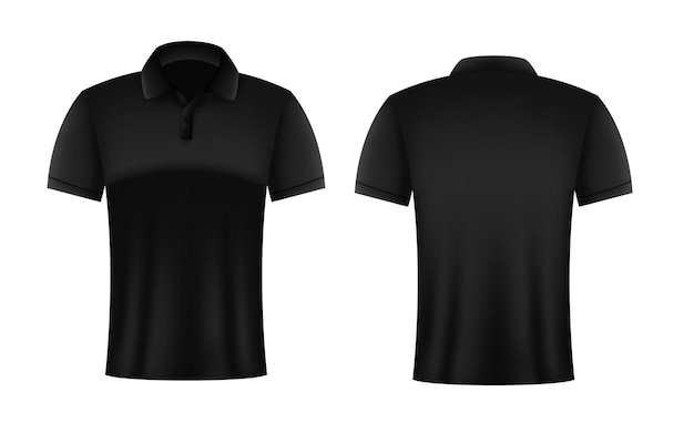 Vector maqueta de camiseta de polo realista