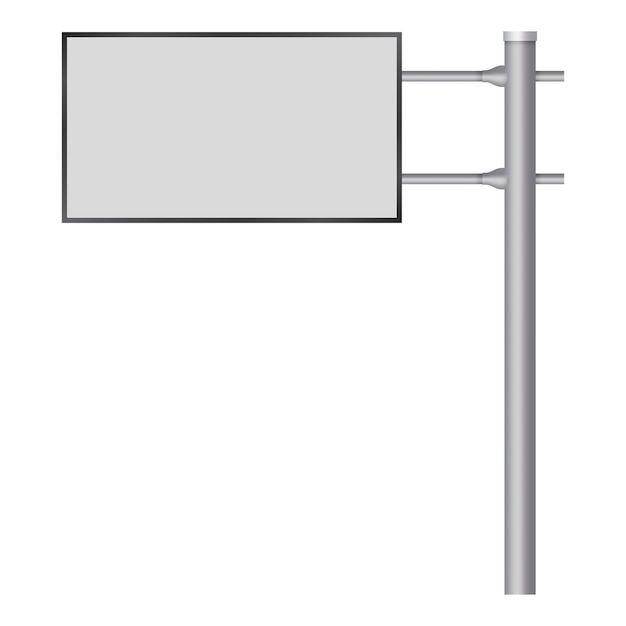 Maqueta de cartelera grande en blanco Ilustración realista de maqueta de vector de cartelera grande en blanco para web