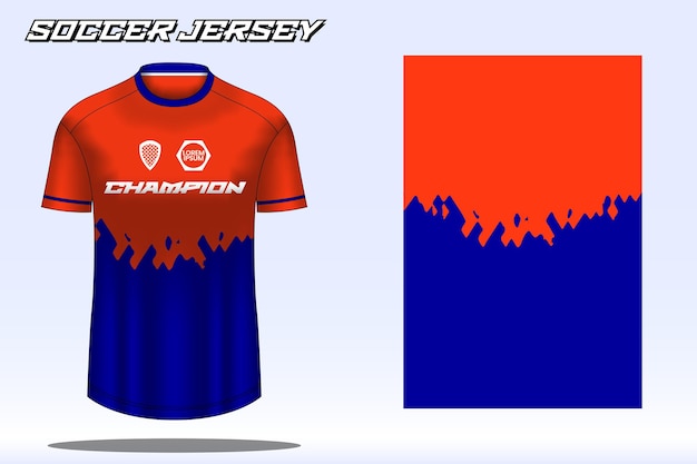 Maqueta de diseño de camiseta deportiva de camiseta de fútbol para club de fútbol 04