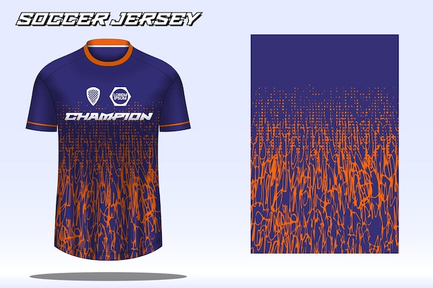 Maqueta de diseño de camiseta deportiva de camiseta de fútbol para club de fútbol 07