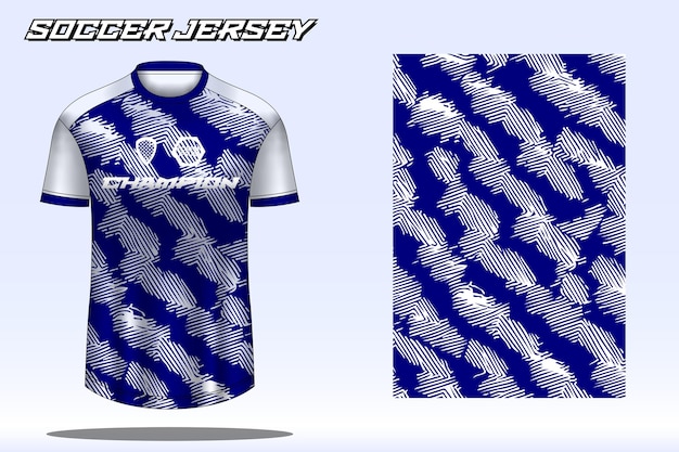 Maqueta de diseño de camiseta deportiva de camiseta de fútbol para club de fútbol