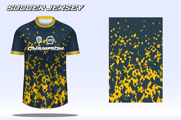 Maqueta de diseño de camiseta deportiva de camiseta de fútbol para club de fútbol