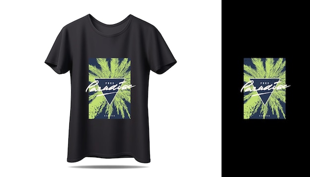 Maqueta de diseño de vector de camiseta Nuevo diseño de camiseta de tipografía negra con maqueta