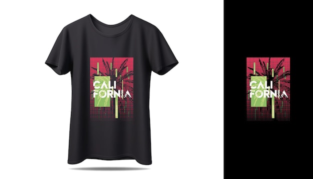 Maqueta de diseño de vector de camiseta Nuevo diseño de camiseta de tipografía negra con maqueta
