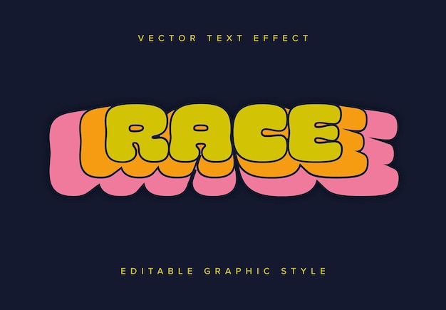 Maqueta de efecto de texto en capas coloridas