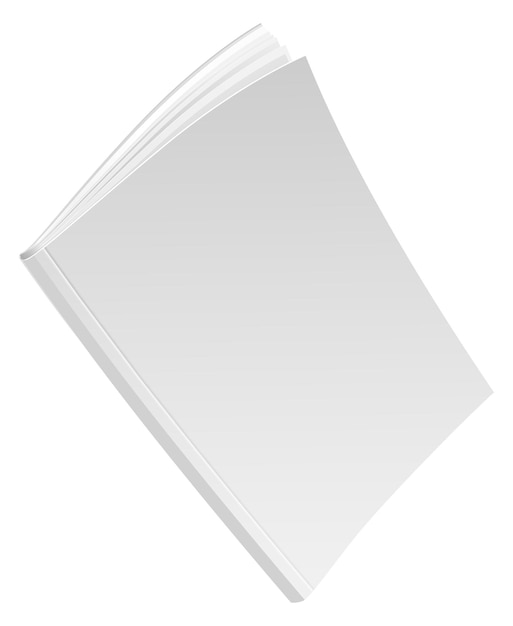 Maqueta de folleto blanco en blanco Portada de revista realista