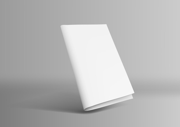 Maqueta de folleto blanco transparente 3D realista