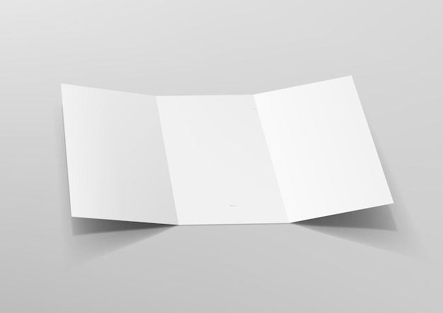 Maqueta de folleto realista TriFold A5 o A4