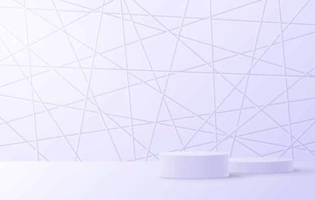 Maqueta de fondo abstracto con podio para visualización de productos renderizado 3d