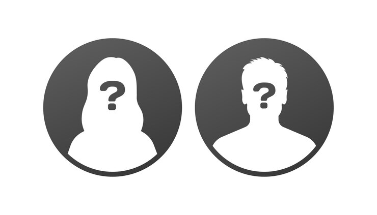 Maqueta de fotos de mujer y hombre Iconos vectoriales de estilo plano