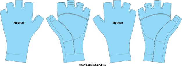 Maqueta de guantes de ciclismo