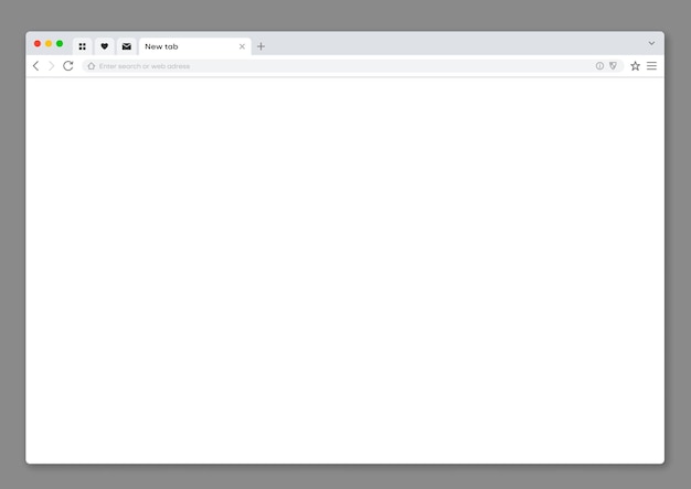 Maqueta de interfaz de ventana de navegador web de internet