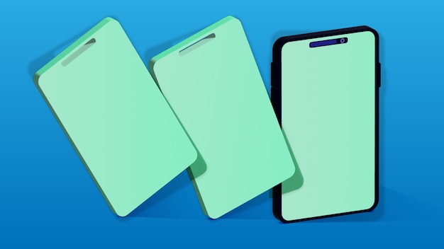 Maqueta de pantalla de teléfono móvil
