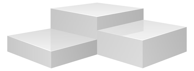 Maqueta de pedestal blanco Podio de producto vacío realista