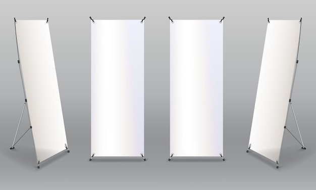 Vector maqueta de plantilla de banner de soporte en blanco