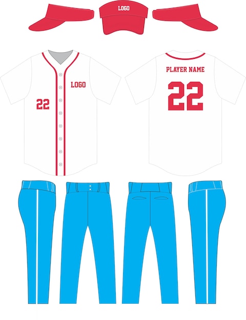 Maqueta de plantilla de uniforme de camiseta de béisbol de diseño personalizado