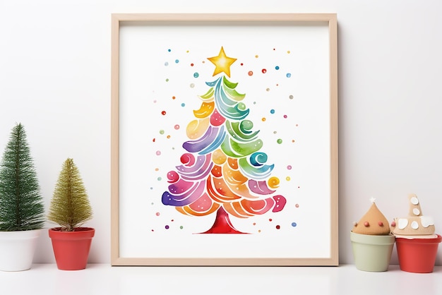 Vector maqueta de póster festivo de feliz navidad