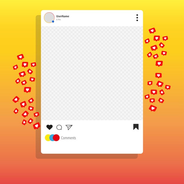 Maqueta de publicación de interfaz de instagram perfil de interfaz de instagram