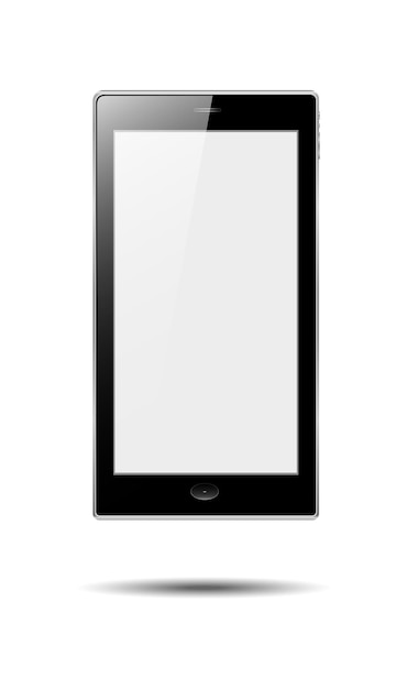 Maqueta realista de teléfono inteligente Marco de teléfono móvil con pantalla en blanco plantillas aisladas teléfono diferentes ángulos de vista Concepto de dispositivo móvil vectorial