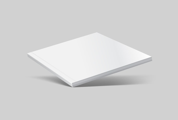 Maqueta de revista en 3D con portada en blanco aislada en el fondo para la presentación de negocios