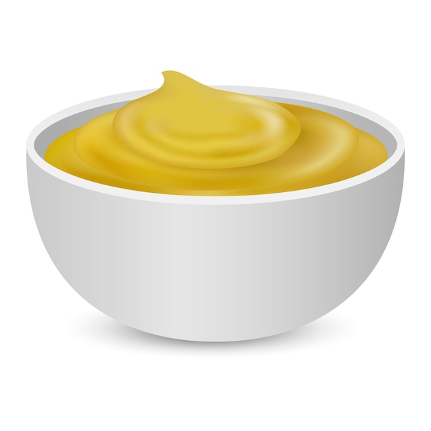 Vector maqueta de salsas de mostaza ilustración realista de maqueta vectorial de salsas de mostaza para diseño web aislado en fondo blanco