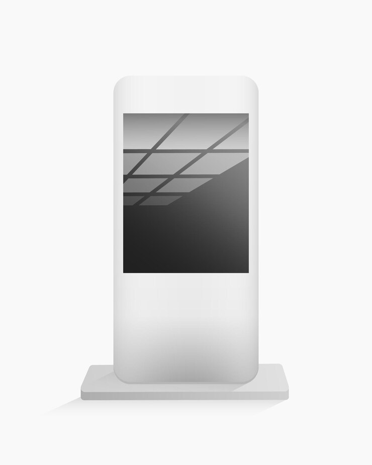 Vector maqueta de soporte de pantalla digital