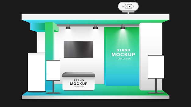 Vector maqueta de stand virtual