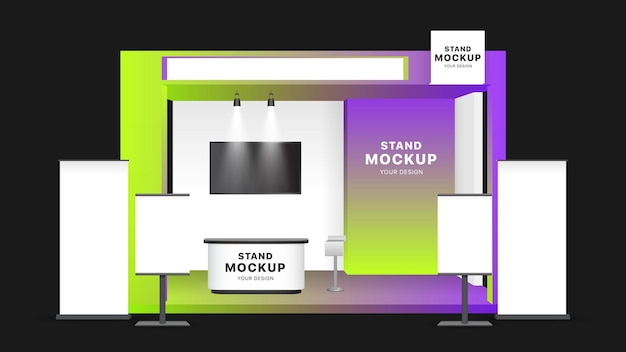 Vector maqueta de stand virtual