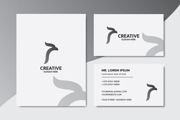 Vector maqueta de tarjeta de logotipo de pájaro