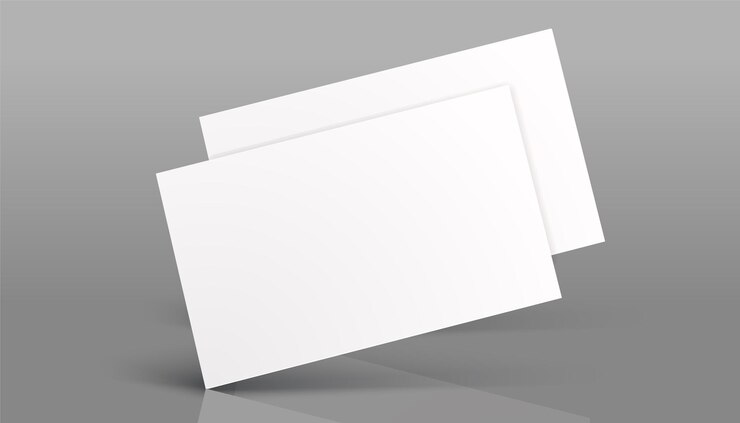 Vector maqueta de tarjeta de visita para su plantilla de diseño maqueta de carta de crédito en blanco en blanco