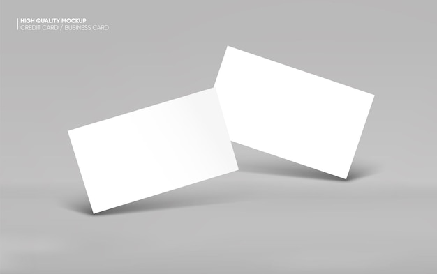 Maqueta de tarjeta de visita para su plantilla de diseño Maqueta de carta de crédito en blanco en blanco