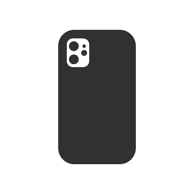 Vector maqueta de teléfono con icono de pantalla en blanco aislado sobre fondo blanco ilustración vectorial