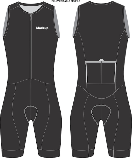 Maqueta de traje de piel de manga corta para carrera de ciclismo