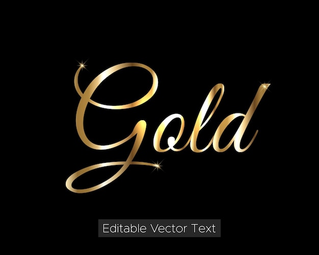 Maqueta vectorial de efecto de texto 3D de oro
