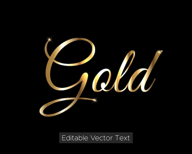 Maqueta vectorial de efecto de texto 3d de oro