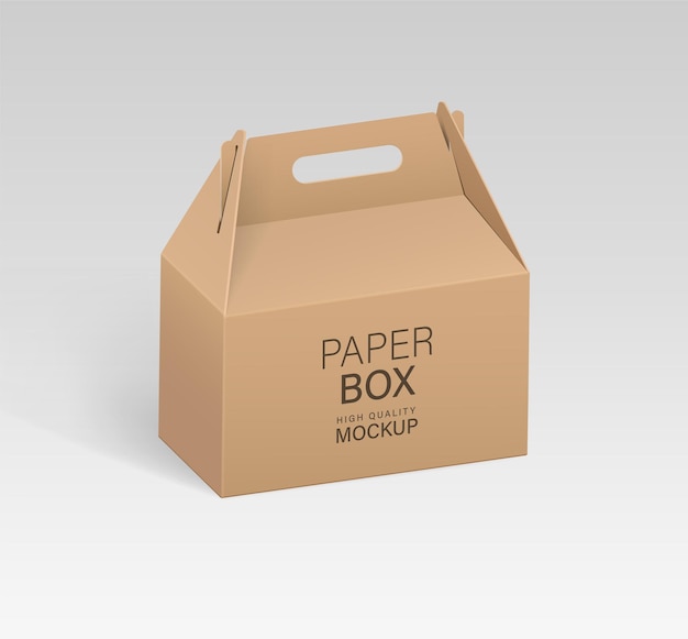 Vector maquetas de embalaje de cajas de alimentos de papel