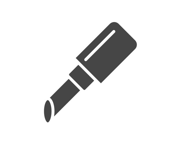 Maquillaje y cosméticos Iconos negros de vectores lineales de belleza en forma de lápiz labial con tapa para el cuidado de los labios
