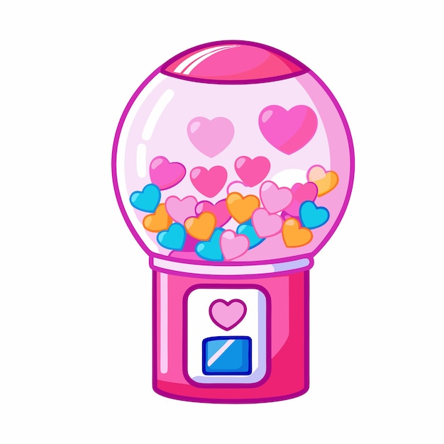Máquina de chicle con corazones Romántica máquina expendedora con corazones 14
