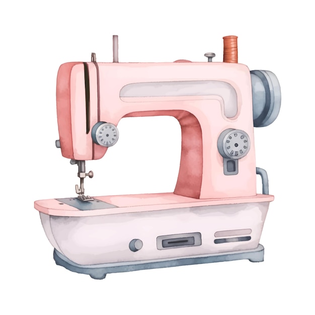 maquina de coser acuarela