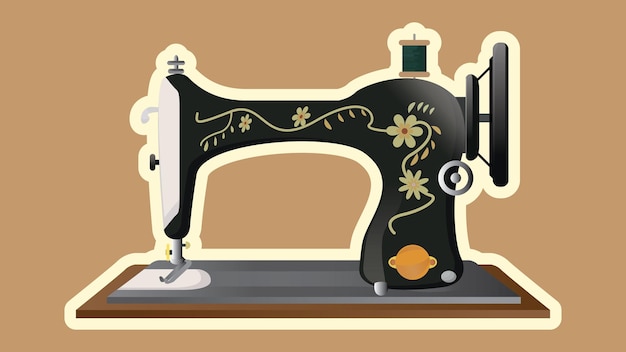 Vector maquina de coser vintage vector