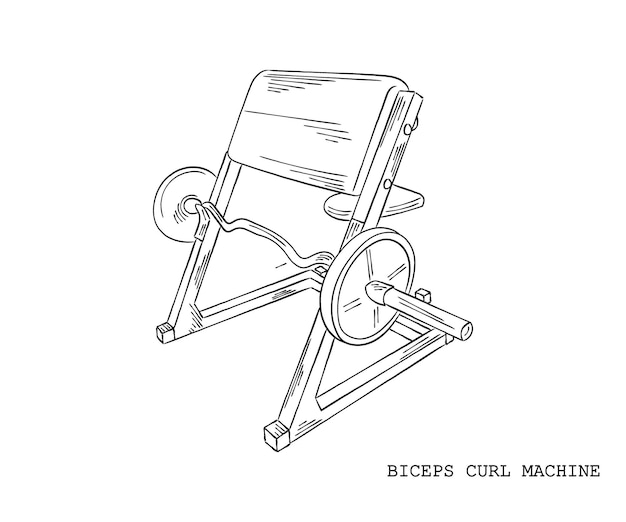máquina de curl de bíceps