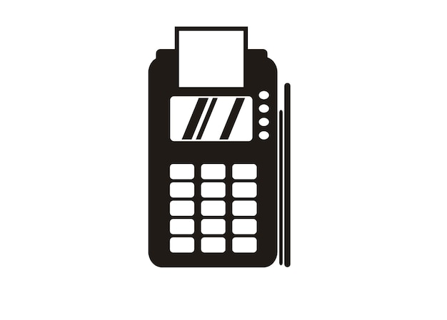 Máquina EDC Ilustración simple en blanco y negro