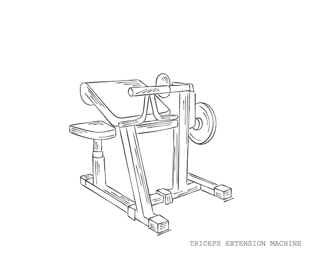 Vector máquina de entrenamiento de tríceps