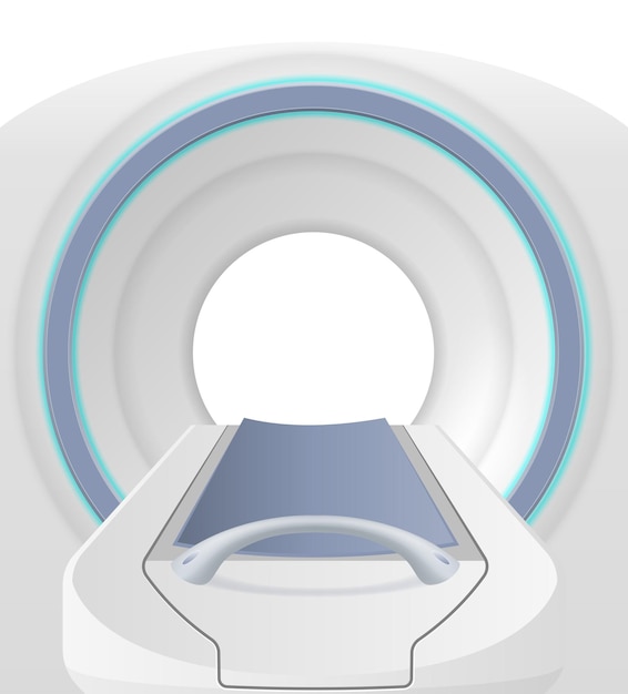 máquina de escáner ct mri para investigación médica y ilustración vectorial de detección de enfermedades