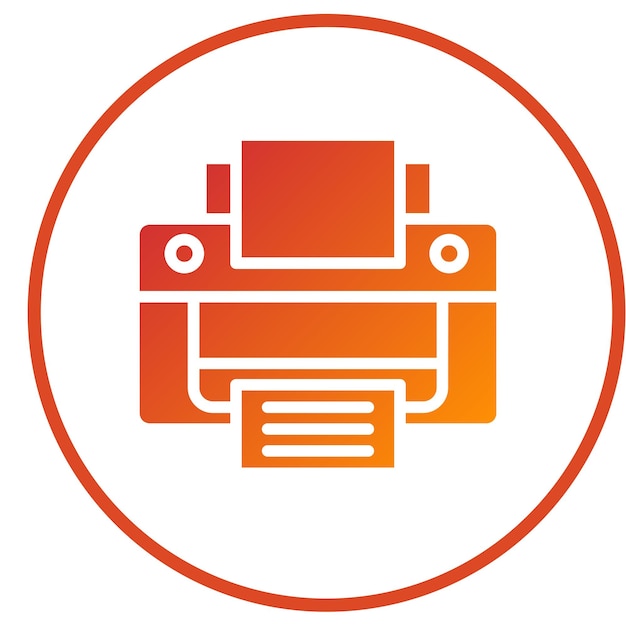 Máquina de escribir de diseño vectorial con estilo de icono de pantalla