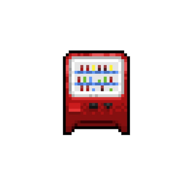 Vector máquina expendedora de bebidas en estilo pixel art