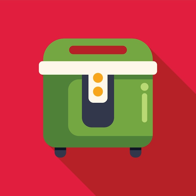 Máquina de freidora verde para freír alimentos icono