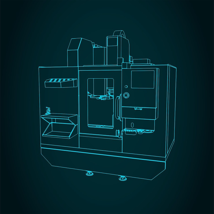 Vector máquina de fresado automática cnc