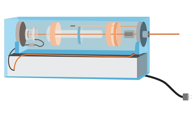 Vector máquina láser de gas helio-neón en el arte vectorial